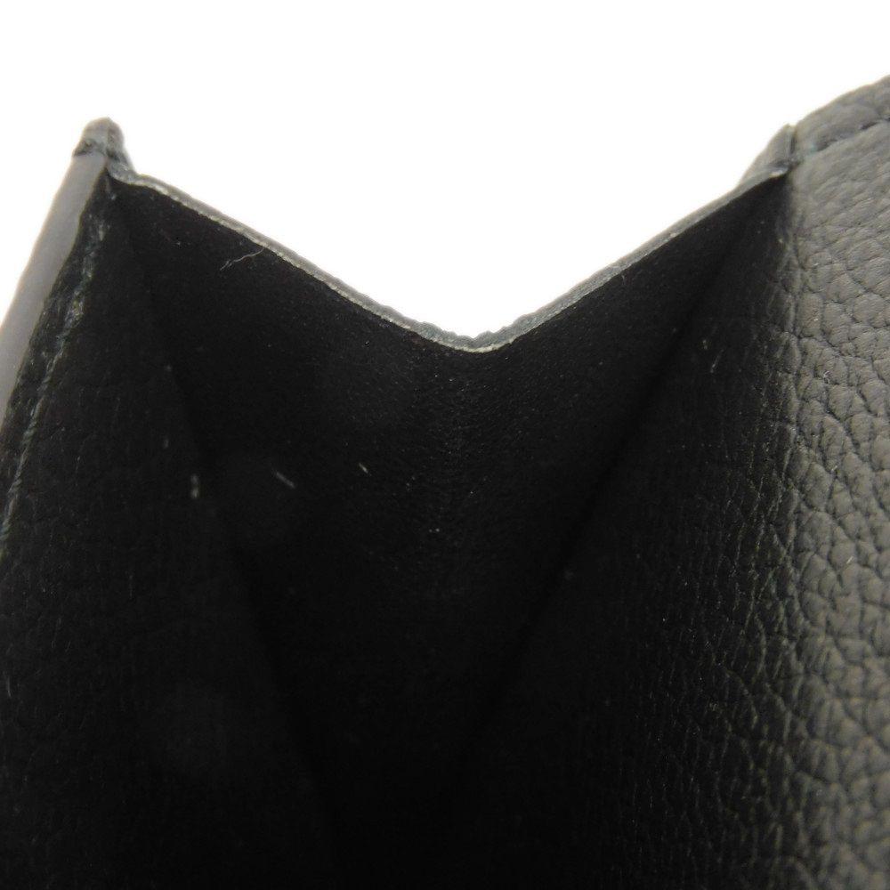 Used 12564 Portefeiulle Lock Mini M63921 7942 Current LV Signature Grain Calfskin Black LV Logo Noir Unisex from Japan