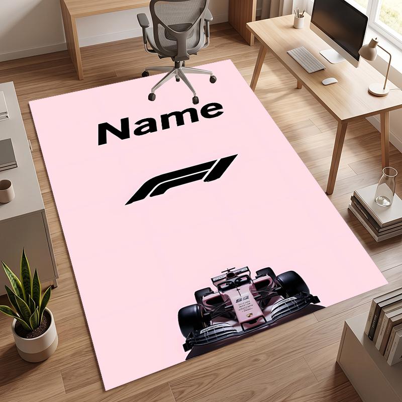 F1 (37) Personalizowany dywanik biurowy z imieniem Stylowa dekoracja do salonu, sypialni, kuchni