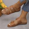 Mode Damen Neue Sommer Hausschuhe Trend Schnalle Flache Freizeitschuhe Hausschuhe für Zuhause Täglich Flache Slipper Party Damen Sandalen Pantoletten