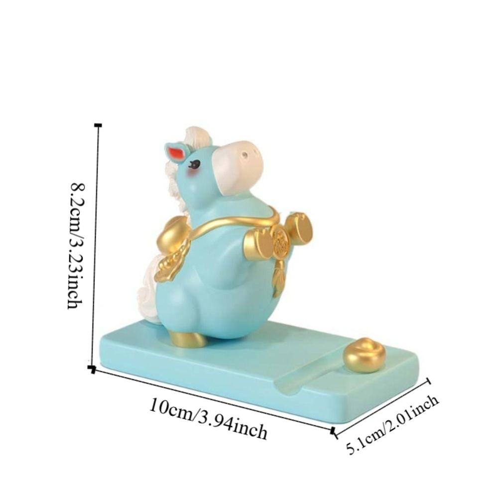Pony Shape Zodiac Pony Phone Holder Resin Cell Phone Bracket Mobile Phone Stand Phone Accessories