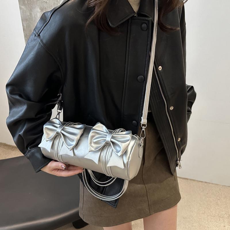 Yogodlns New Model Features Niche High-end Underarm Bag Trendy Bow Design Fashionable Women's Pillow Bag, and A Crossbody Handbag