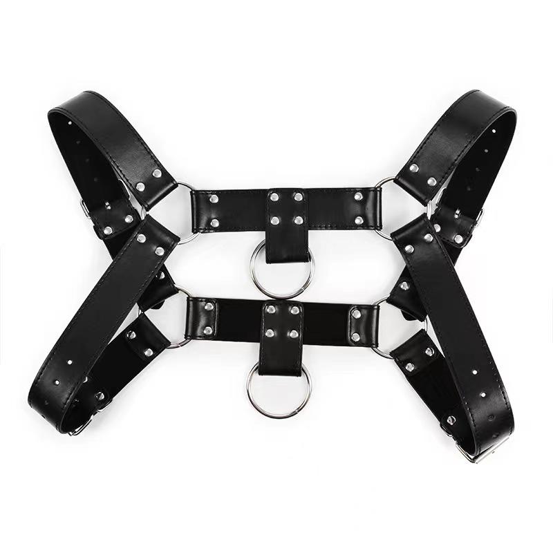 Men's Leather Bondage Chest Strap - Adult Sex Toys & Alternative Stage Wear