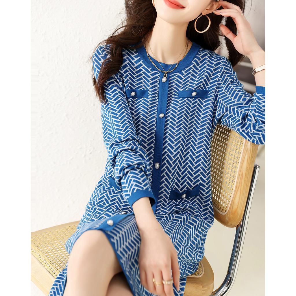 Herbst Neu Herbst Neuer Stil Stil Design Pendlerstil Strickkleid