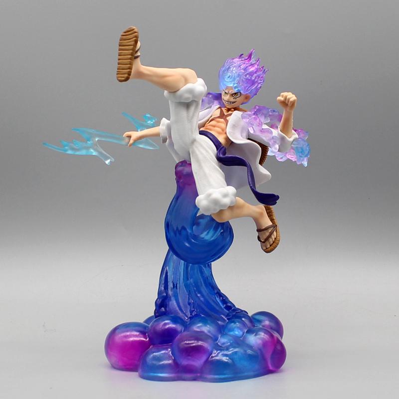 20 см Аниме One Piece Ника Джойбой Gear 5 Луффи ПВХ Фигурка Действия Со Светом Статуя Модель Кукла Коллекция Комнаты Игрушки Подарки