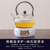 Fruit teapot, teacup, heat-resistant glass flower teapot set, candle heating afternoon tea, leisure hall, beauty salon, tea set