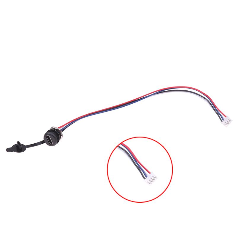 USB-C 2/4/5pinový vysokonapěťový nabíjecí konektor s Ph2.0 matice a zacvakávací destičkou, USB Type-C samice, vodotěsný konektor samice