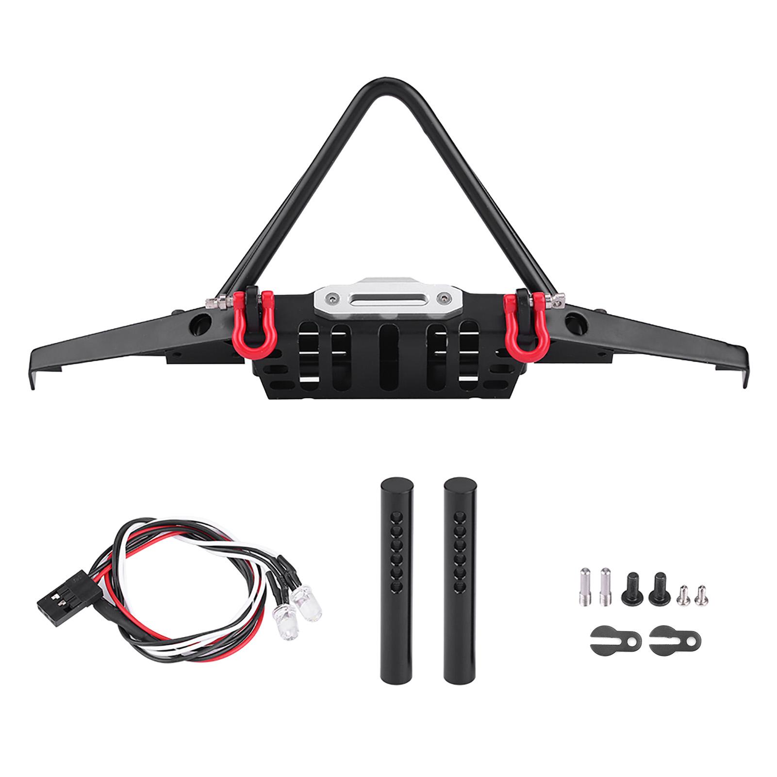 

Передній бампер зі сталевого сплаву на радіокеруванні зі світлодіодними ліхтарями для автомобіля на дистанційному управлінні Axial SCX10 90046