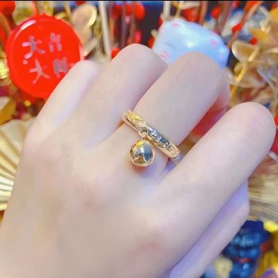 Fashion Thai Amulet Rebound Small Ball Premium Ring Simple Niche Design Opening Adjustable Ring Women