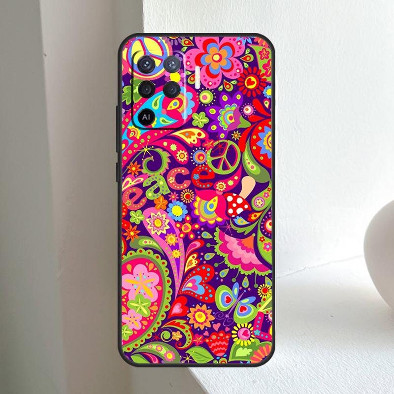

Hippy Hippie Psychedelic Art Peace For OPPO A78 A98 A18 A38 A58 A5 A6 Pro A15 A17 A57 A16 A76 A96 A54 A74 A94 A40 A60 A80 Case OPPO A74 5G