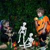 Articulated Tiny Human Skeleton Replicas, 9cm White Skull Model, Human Skeleton Model for Halloween Display Craft Toy