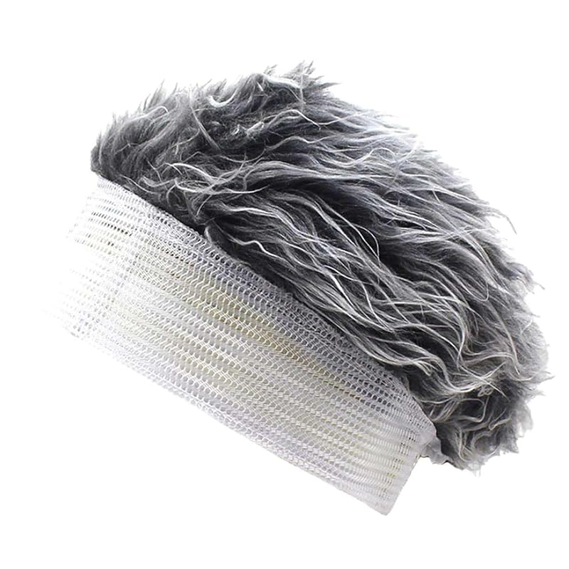 

[White Fang] camouflage knit hat hat hat with wig cosplay event item men s CZ699 (white)