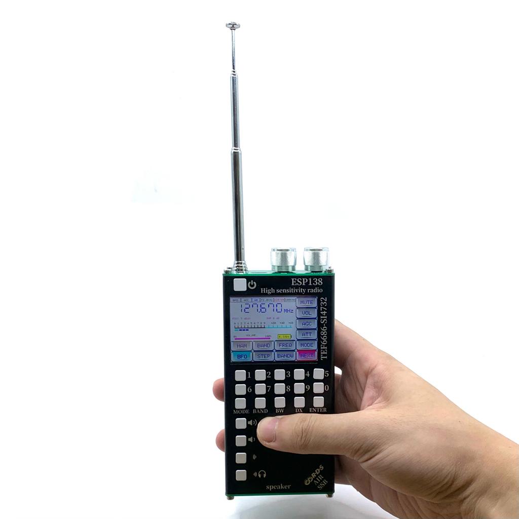 Dual Modes High Sensitivity Radio ESP138 ESP32 SI4732 Hand-Held Radio Receiver Type-C Charging for Bluetooth-Compatible Speakers
