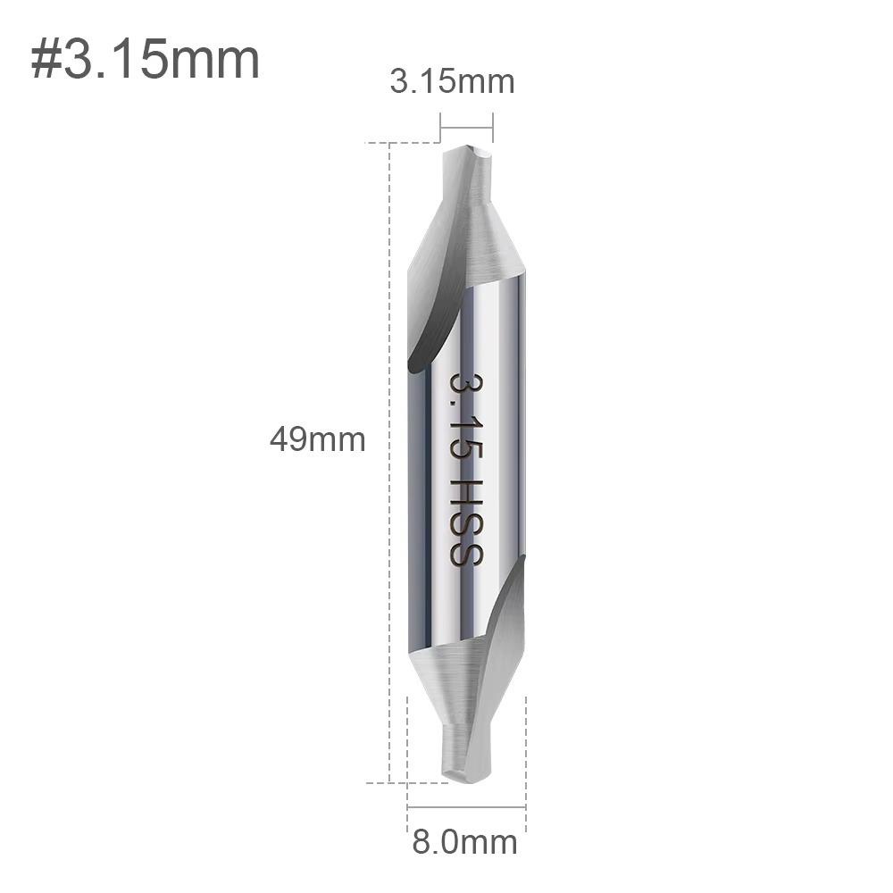 New HSS Material Center Drill Bit 1/1.5/2/2.5/3/3.15/4/5/6/8mm 60 Degree Angle Core Drill Bit Countersink Bit CNC Processing