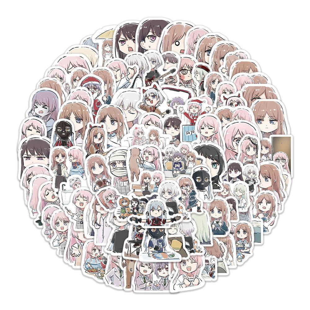 1050 100Pcs Bang Dream! Mygo Cartoon Cute Funny Doodle Stickers Decorative Water Cup Notebook Suitcase Decal Toy Stickers