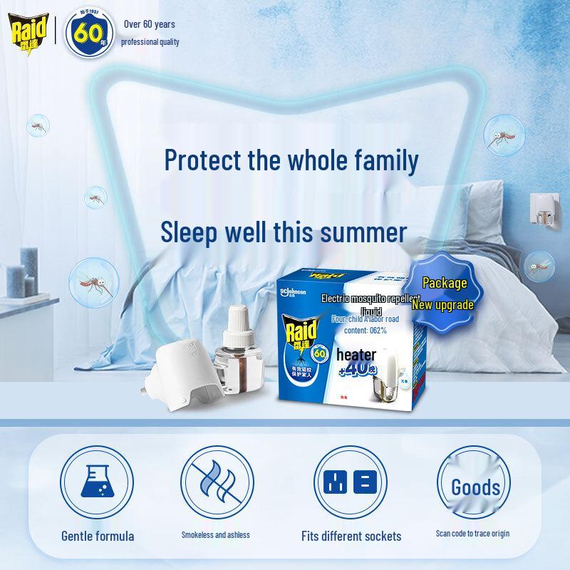 RAID Unscented Electric Mosquito Liquid Repellent