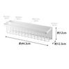 Yamazaki Jitsugyo Magnetic Bathroom Basket Wide White x x H12cm Tower Bathroom Rack with Hook Depth Slim Floating Storage 3769 Approx. W44.3 D12.3