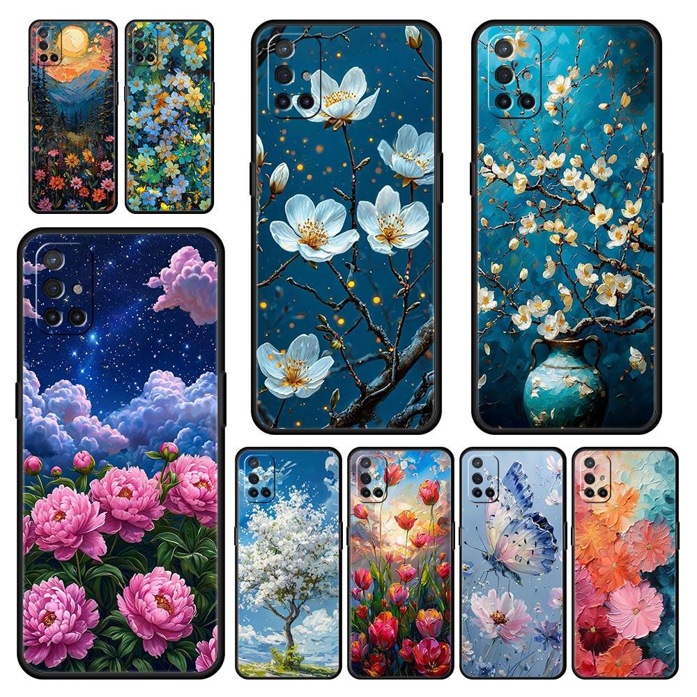 Phone Case For OnePlus 12 11 10 9 Pro 9T 12R 10R 9R 9RT 10T 8T 8 7 6T 7T Nord 2T CE 2 5G N10 N100 Cover Oil Painting Of Flowers