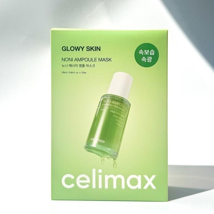 CELIMAX Švytinti oda Noni ampulės kaukė 2 variantai