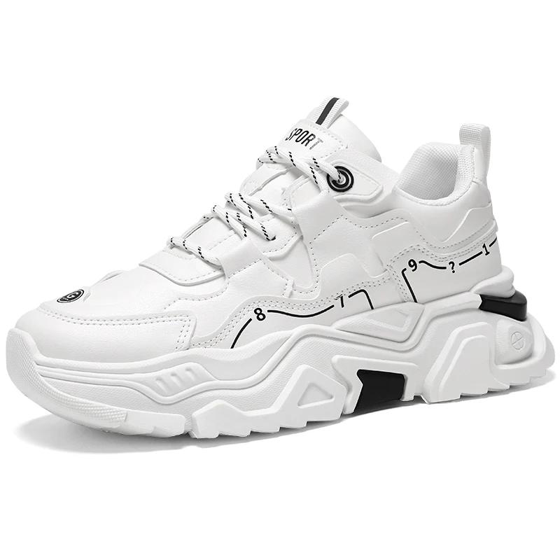 Fashion Men's thick soled casual sports shoes four season new outdoor soft soled comfortable running shoes versatile students sneakers