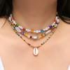 Bohemian Colorful Butterfly Fruit Shape Beaded Strand Necklaces for Women Boho Pearl Chokers Necklace Summer Handmade Jewelry