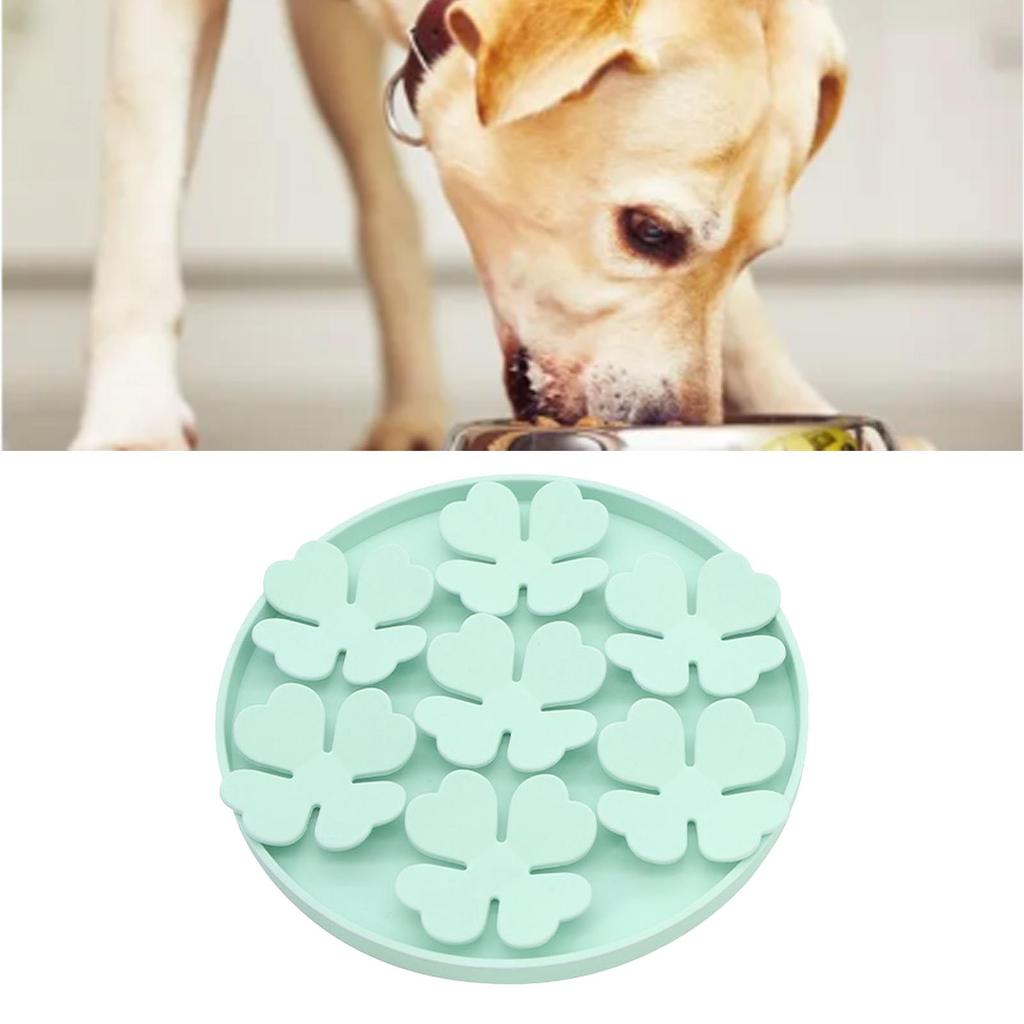 Cat Pet Silicone Slow Food Mat with Suction Cup Cat Pet Dog Feeder Lick Pad for Home Shop Light