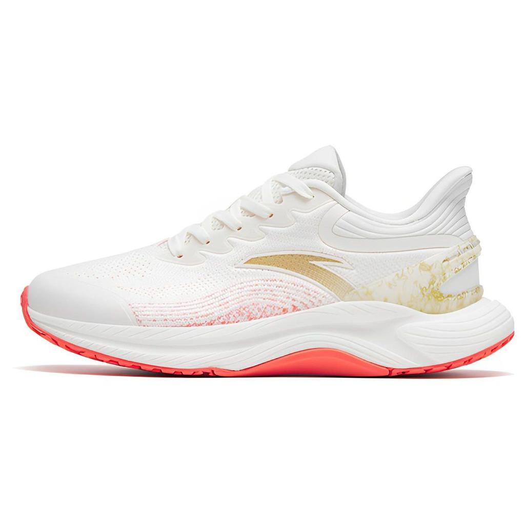 Anta 3.0 Lite Fabric Synthetic Leather Non-Slip Wear-Resistant Breathable Low-Top Running Shoes Women Sneakers White Red 122315586-12