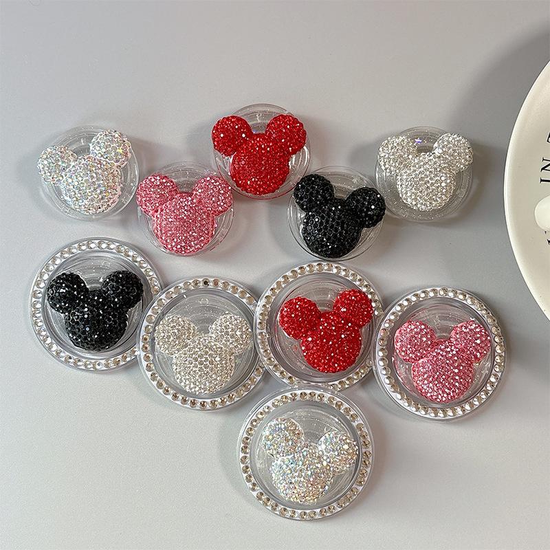 Magnetic Rhinestone Mickey Mouse Phone Holder & Rotating Finger Ring
