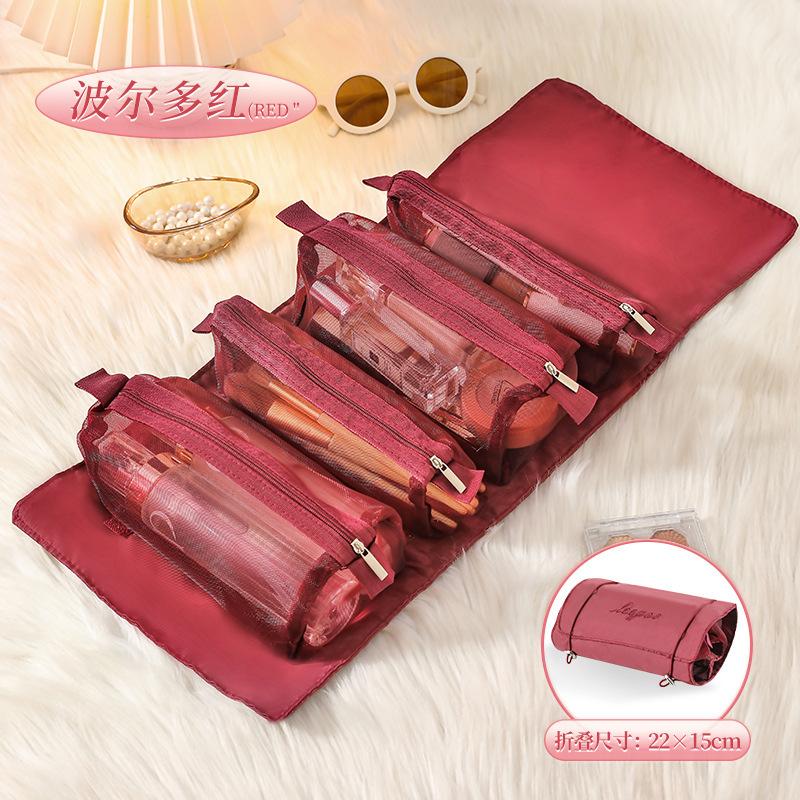 Four In One, Detachable, Makeup Bag, High-end Feel, Large Capacity, Cosmetics Storage Bag, Portable Toiletry Bag, Foldable