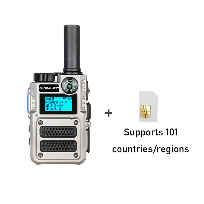 Globales 4G-Walkie-Talkie, öffentliches Außennetz mit Infrarot-Laserkompass, Zweiwege-Taschenlampe, globaler 6800-mAh-Akku für den Außenbereich