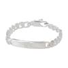 Gucci GG Supreme Horsebit Kette Twill Ineinandergreifende Doppel-G Gravierte Schließe Glänzendes 925 Silber Armband Unisex-Armband 774054-J8400-8106