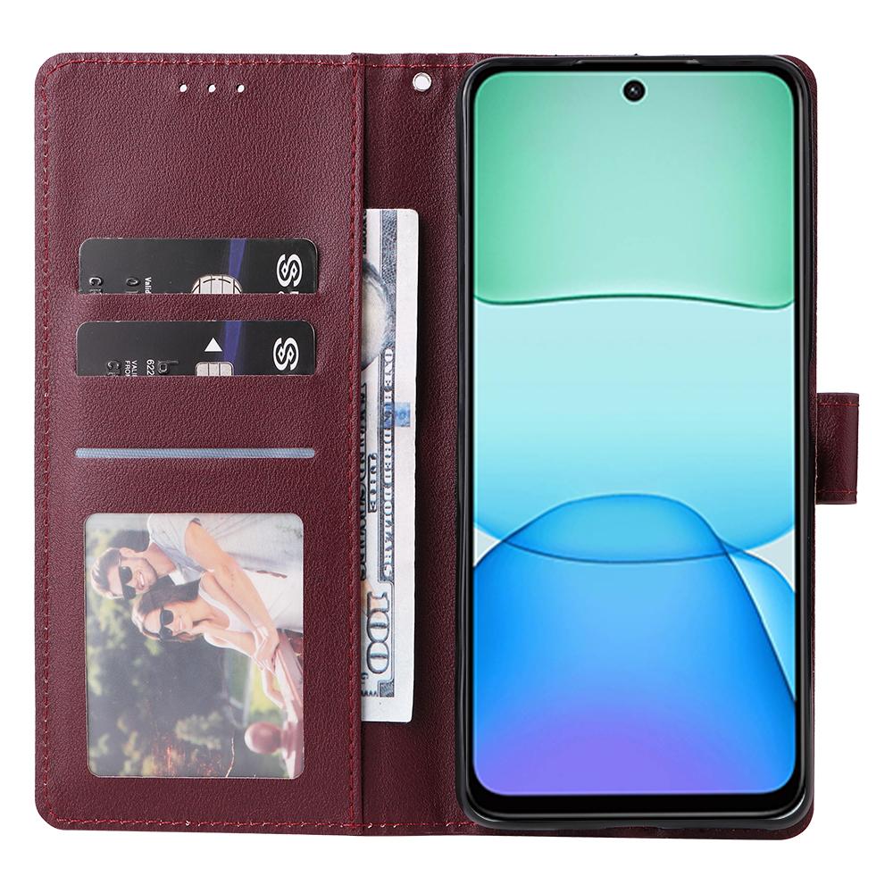 

For Xiaomi Redmi 13 5G/4G Case Wallet Stand View PU Leather Phone Cover Rose Gold