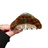 Elegant Amber Triangular Hair Claw Clip with Shimmering Color Elegant Hair Styling Accessories For Women Updos Buns