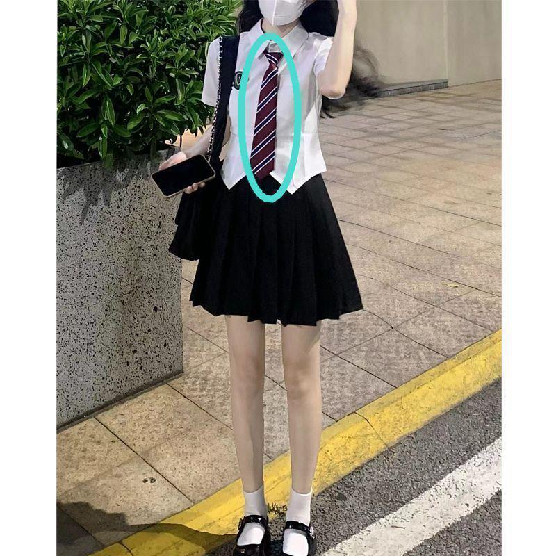 

Летняя форма JK 2024 года Pure Desire Сладкая и острая: Комплект юбки, облегающей талию, с рубашкой с коротким рукавом