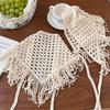 Bohemian Crochet Knit Headband with Tassel - Versatile Retro Ethnic Style Hair Accessory Scarf