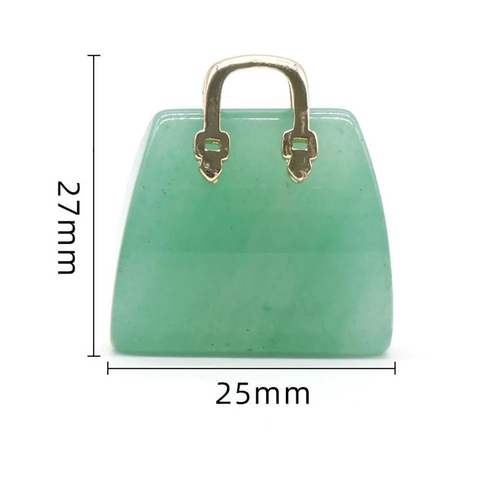 Natural Stone Carved Mini Bag Reiki Healing Crystal Handbag Shape Palm Worry Stones Chakra Balancing Gifts