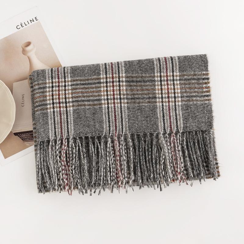 European and American Street Imitation Cashmere Scarf Fashionable Commuting Scarf for Women Simple and Versatile Scarf Warm Shawl