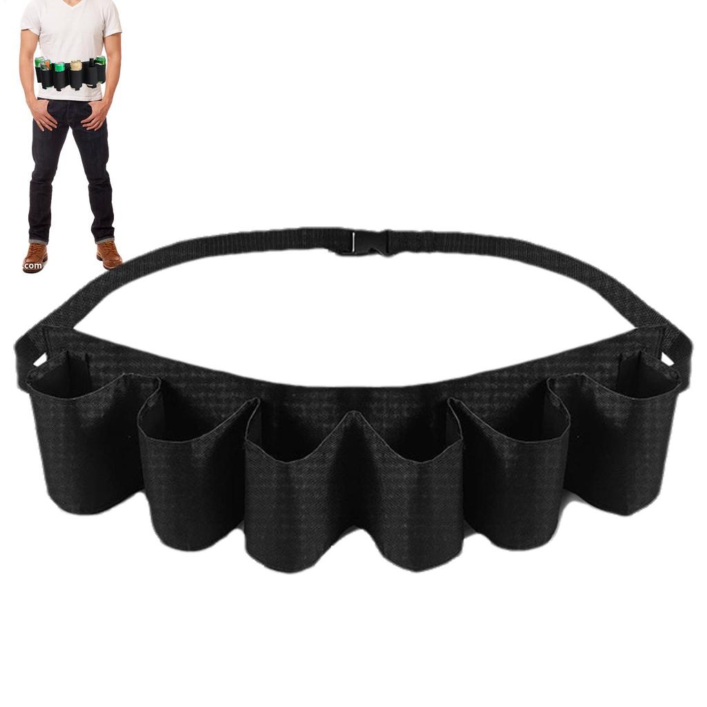 Hält 6 Dosen Holster Tragbar Flasche Taille Bier Gürteltasche Praktisch Weinflaschen Getränkedosenhalter für Picknicks Camping Outdoor