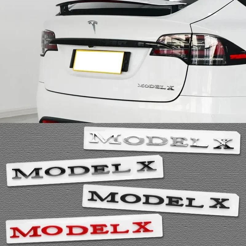 1Pc Car Styling Logo Badge For Tesla Model 3 Model S Models Y X ABS 3D Rear Trunk Body Emblem Sticker Decal Decorate Accessories