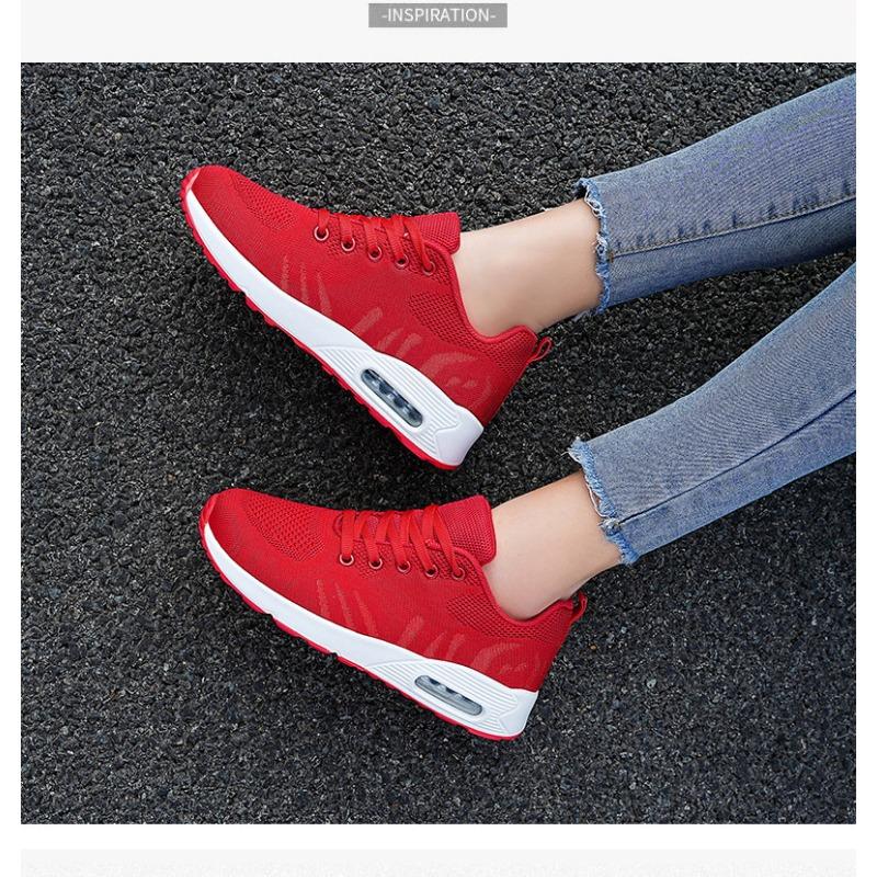 Весна Новые Дышащие Спортивные и Повседневные Туфли из Сетки Flyknit Корейское Издание — фото 16