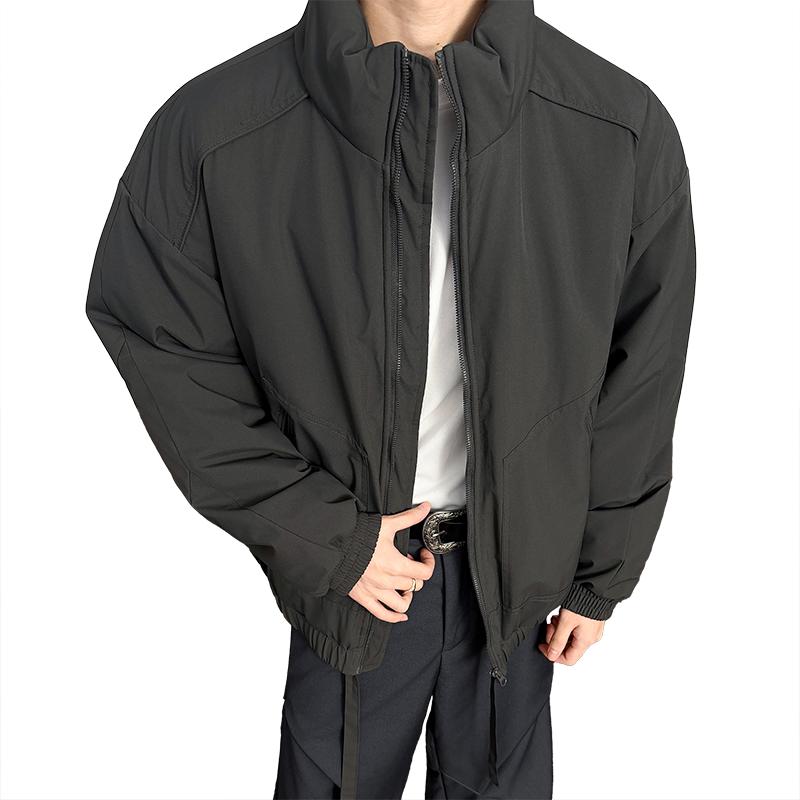 Jackets Men's Winter Outdoor Loose Versatile Cotton Clothes Men's Solid Color Stand Collar Tops