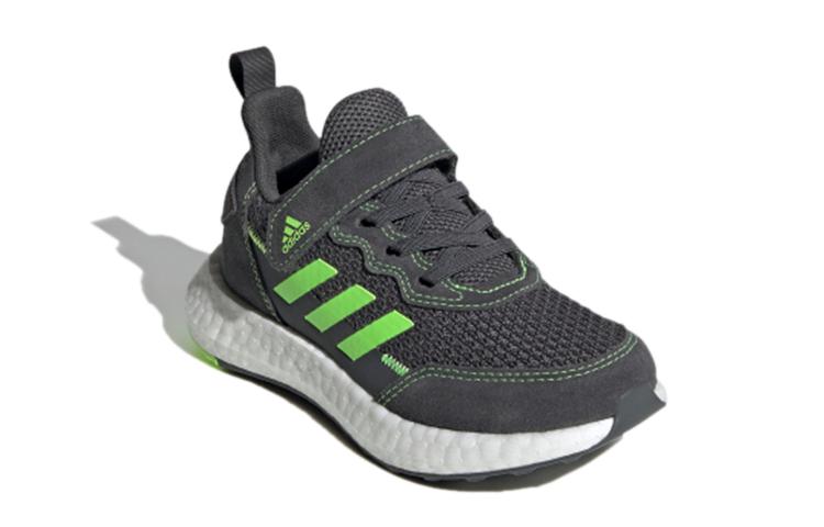 adidas Rapida S&l El K Mesh Breathable Low Top Kids' Running Shoes Gray Green Kids' FV2628