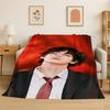 Famous B-BTS Kim Tae Hyung V KPOP Star Soft Flannel Throw Blanket,Cozy Blanket for Bed,Couch,Sofa,Bedroom,Living Room,Travel