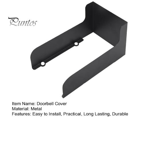Weatherproof Ring Doorbell Cover Metal Ring Doorbell Cover Plate Waterproof Sun Protection Simple Installation Doorbell Cover