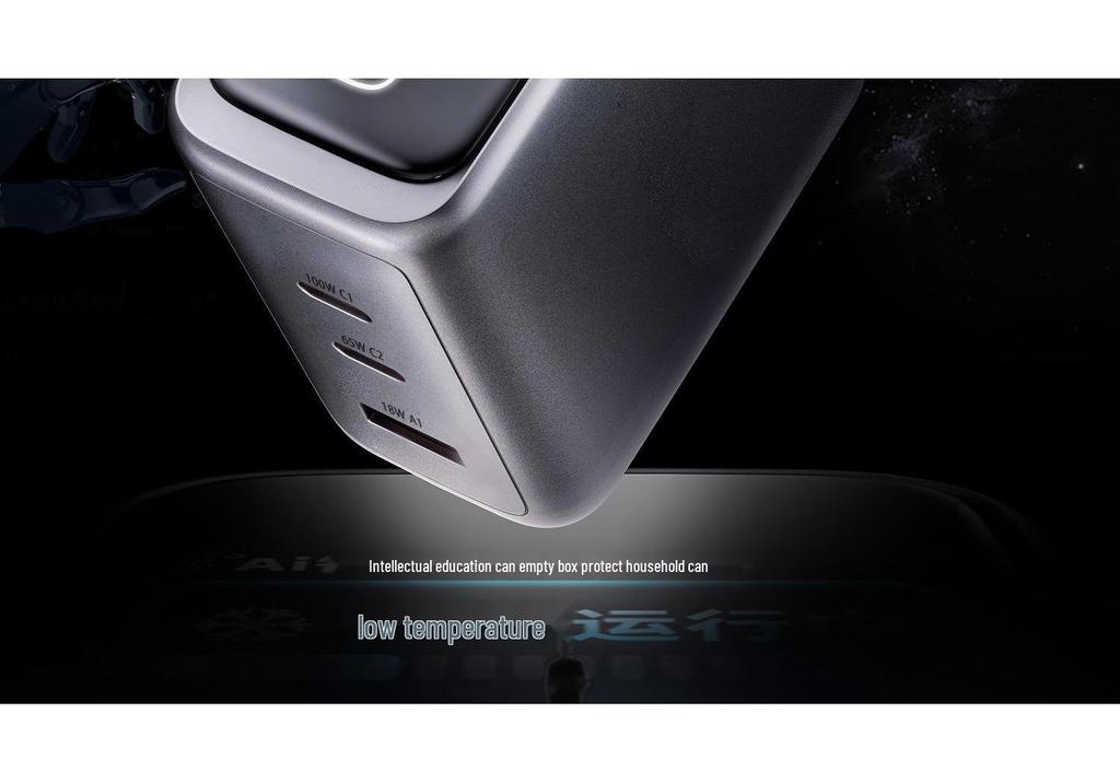 AI-Powered 100W Gallium Nitride Multi-Port Charger for Phones and Laptops
