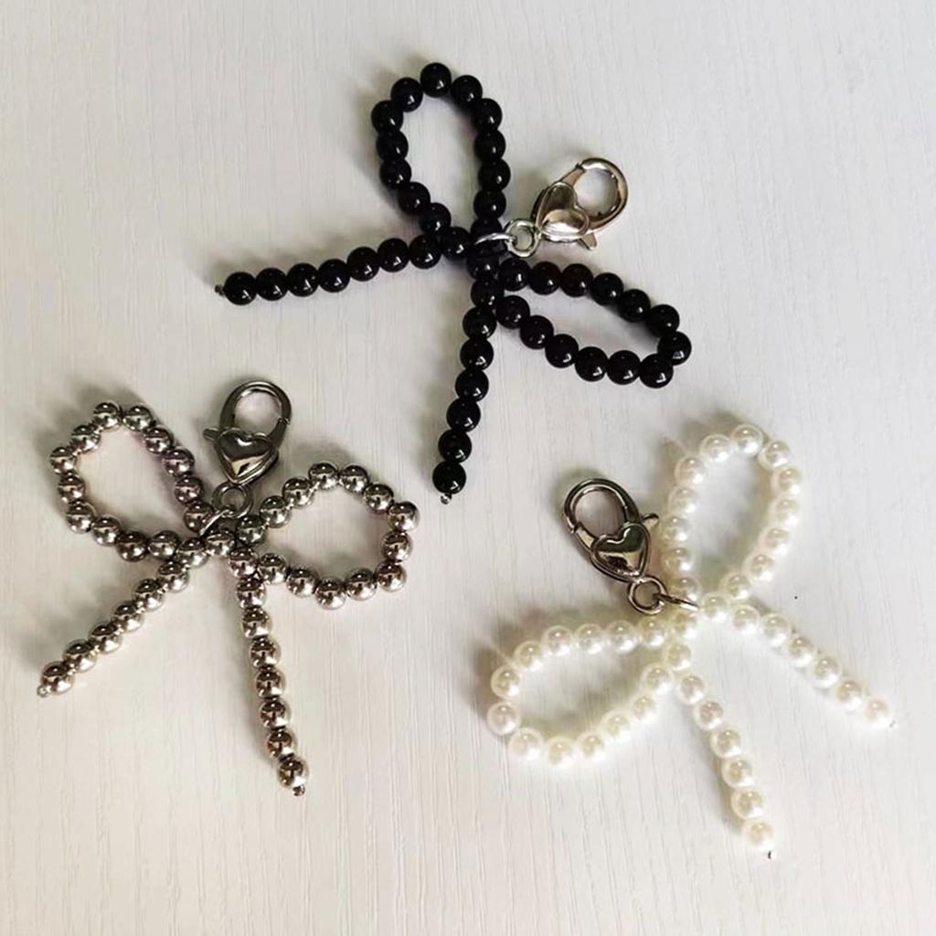Sweet Pearls Beaded Bowknot Shoe Charm Lovely Shoe Decorations Shoelaces Charm Shoe Decorative Pendant Accessories