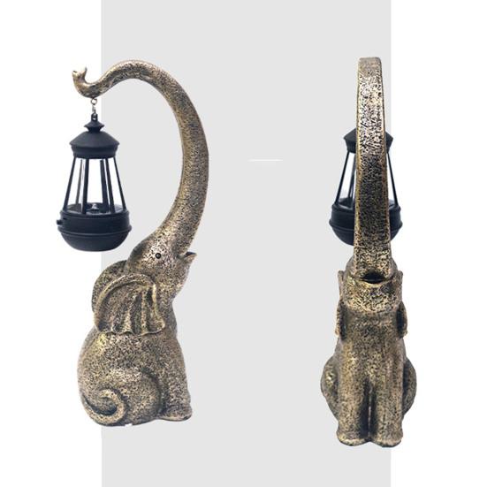 Elephant Statue Solar Light All-Weather IP44 Waterproof Solar Lamp Easy Installation Garden Patio Balcony Solar Lamp