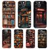 Lezen Boeken Illustratie Zachte TPU Transparante Telefoonhoes Cover voor iPhone 16 15 14 13 12 11 Pro Max XR 8 7 Plus XS Max Shell Bags