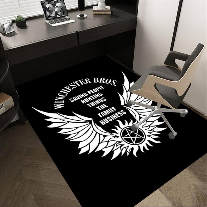 

1pc Winchester Bros. Saving People Hunting Things Family Business Carpet Anti Slip Polyester Floor Mat for office.Bedroom 60cm by 90cm