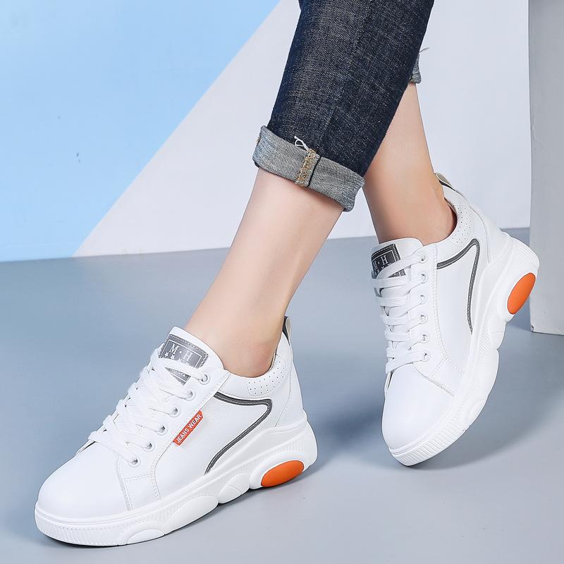 

Inner Height Women s Shoes Sports and Leisure Shoes Fashion Little Bear Bottom Spring and Autumn Korean Leather Shoes Women 40