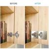 Square Cabinet Hinge Repair Plate Kit Furniture Drawer Door Hinge Mounting Plates with Screw Stainless Steel Flat Fixing Bracket
